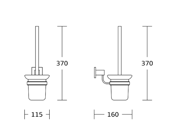 Kartell K-VIT Pure Toilet Brush and Holder Chrome (ACC168)