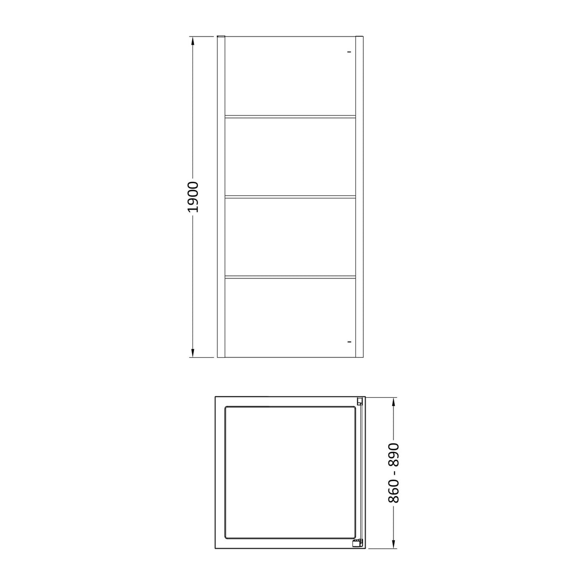 Hudson Reed Apex Side Panel – 800mm & 900mm, photo 4