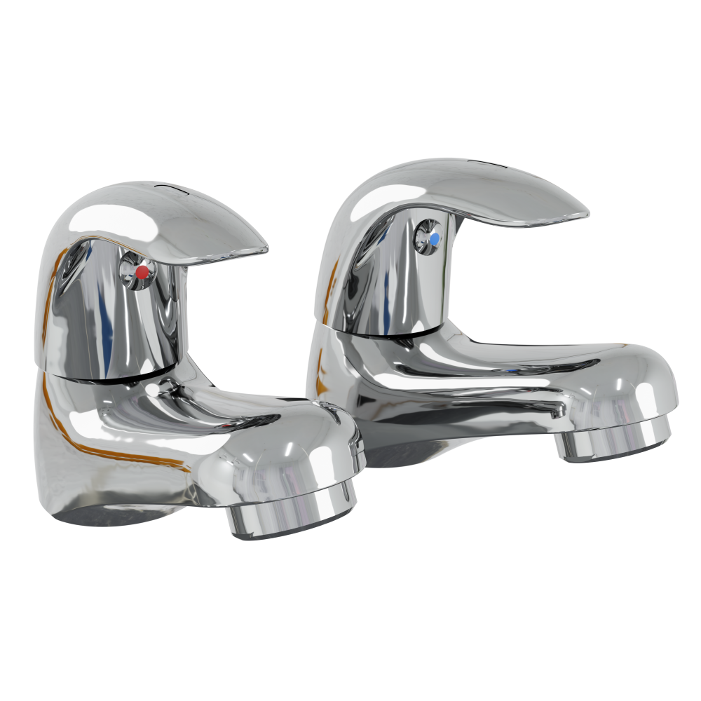 AKW Denova Lever Bath Taps (Pair) – Chrome