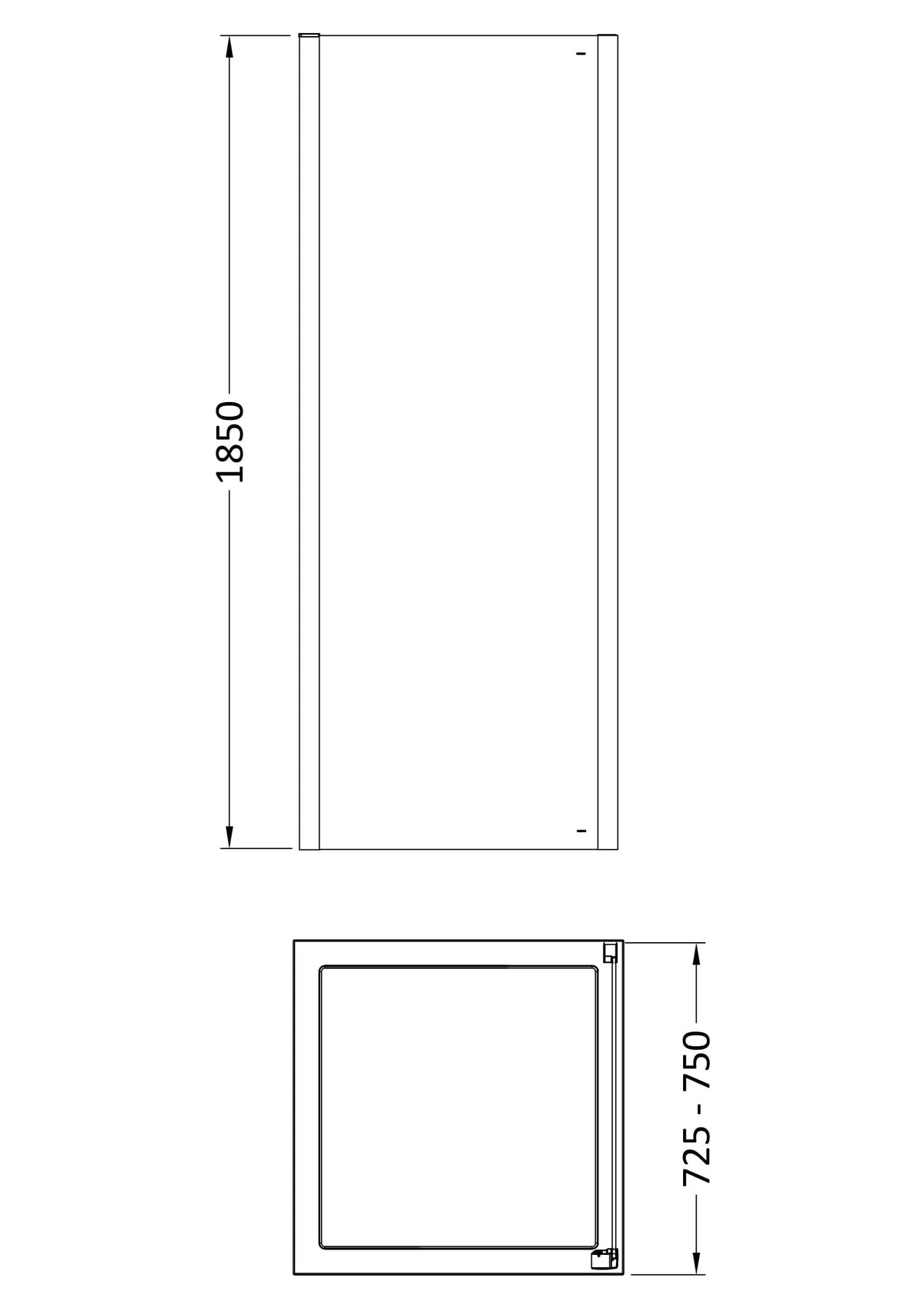 Hudson Reed Pacific Side Panel – 700mm, 750mm, 800mm, 900mm & 1000mm, photo 4