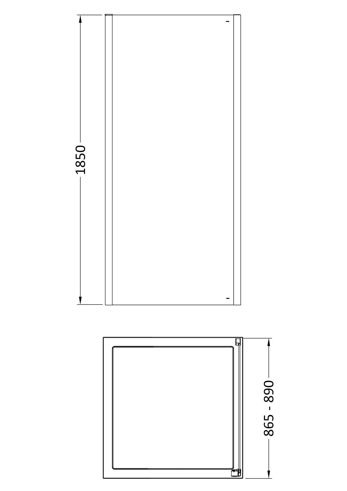 Hudson Reed Pacific Side Panel – 700mm, 750mm, 800mm, 900mm & 1000mm, photo 6