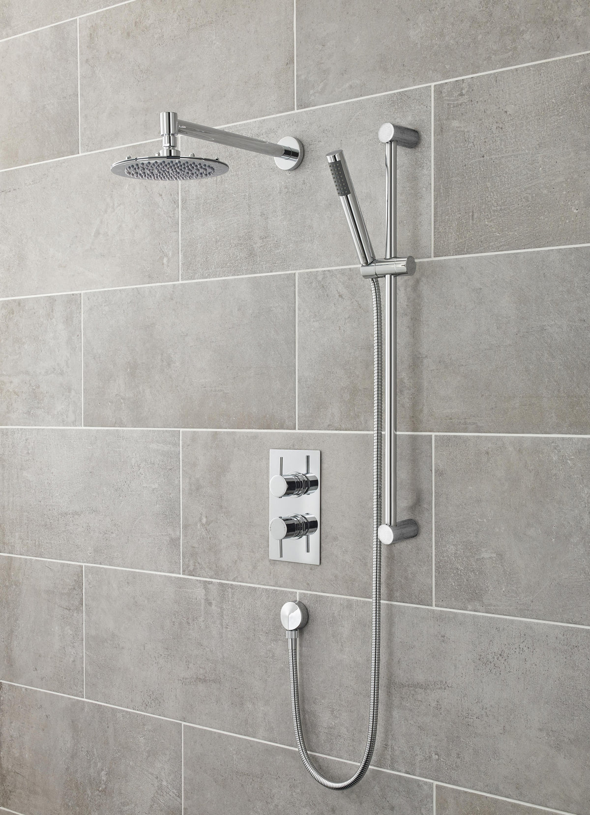 Nuie Wall-Mounted Shower Arm – Chrome or Brushed Bronze