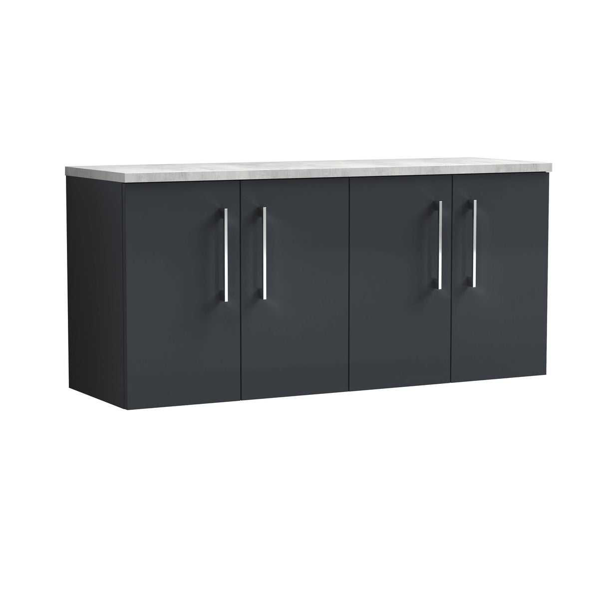 Nuie Arno 1200mm 4 Door Wall Hung Vanity Unit With Worktop, photo 3