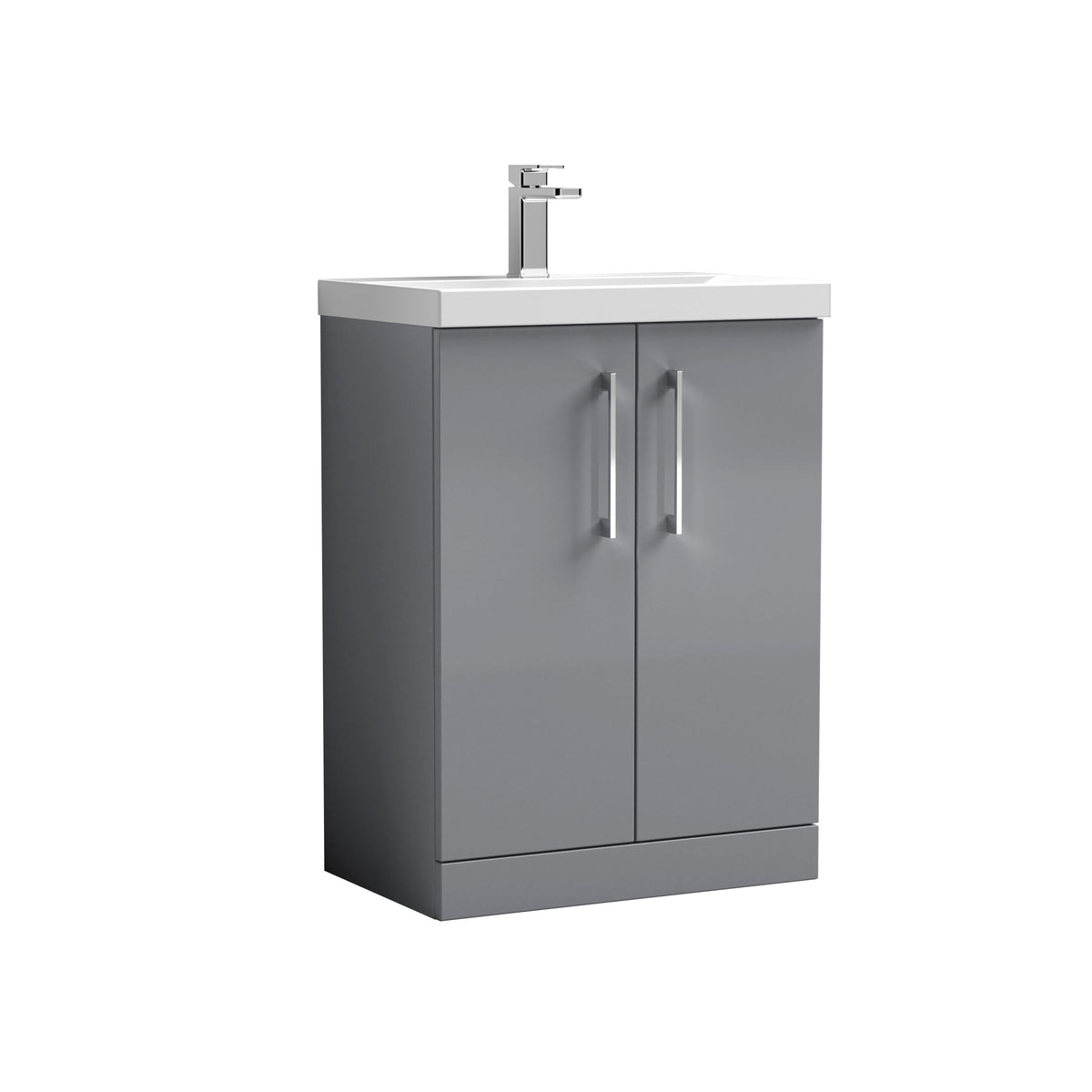 Nuie Arno 2 Door Floor Standing Vanity Unit With Basin – 500mm, 600mm & 800mm, photo 4