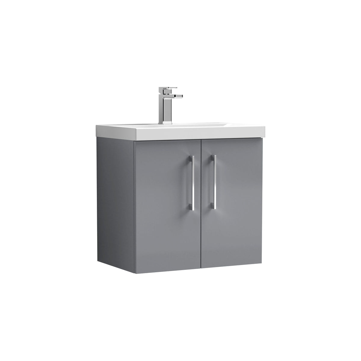 Nuie Arno 2 Door Wall Hung Vanity Unit With Basin – 500mm & 600mm, photo 4