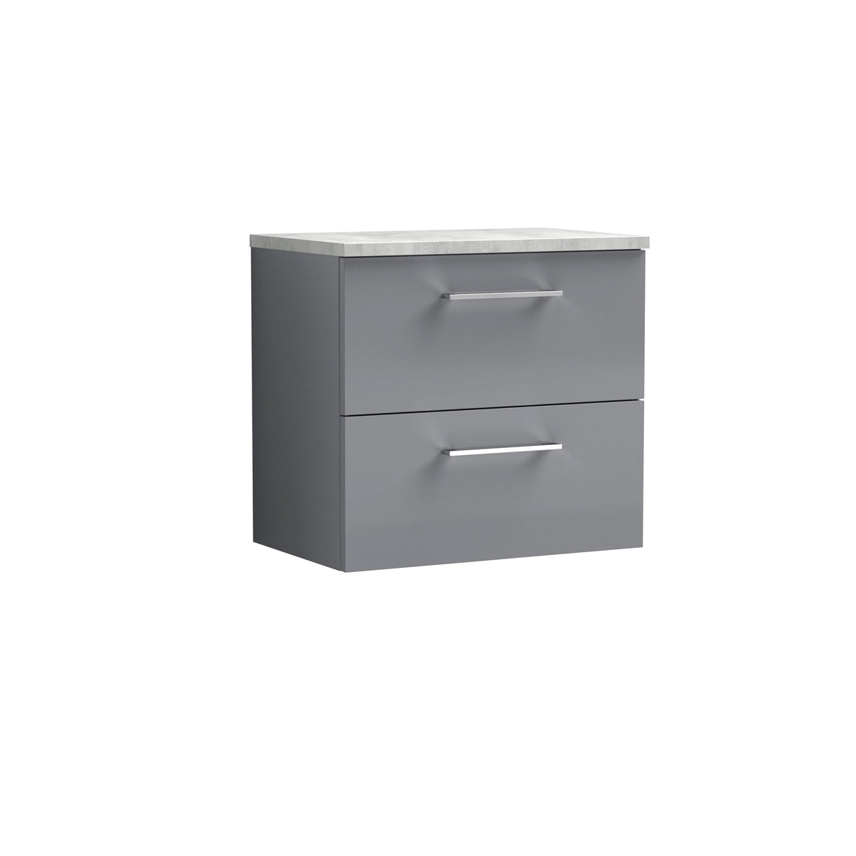 Nuie Arno 2 Drawer Wall Hung Vanity Unit With Worktop – 600mm, 800mm & 1200mm, photo 4