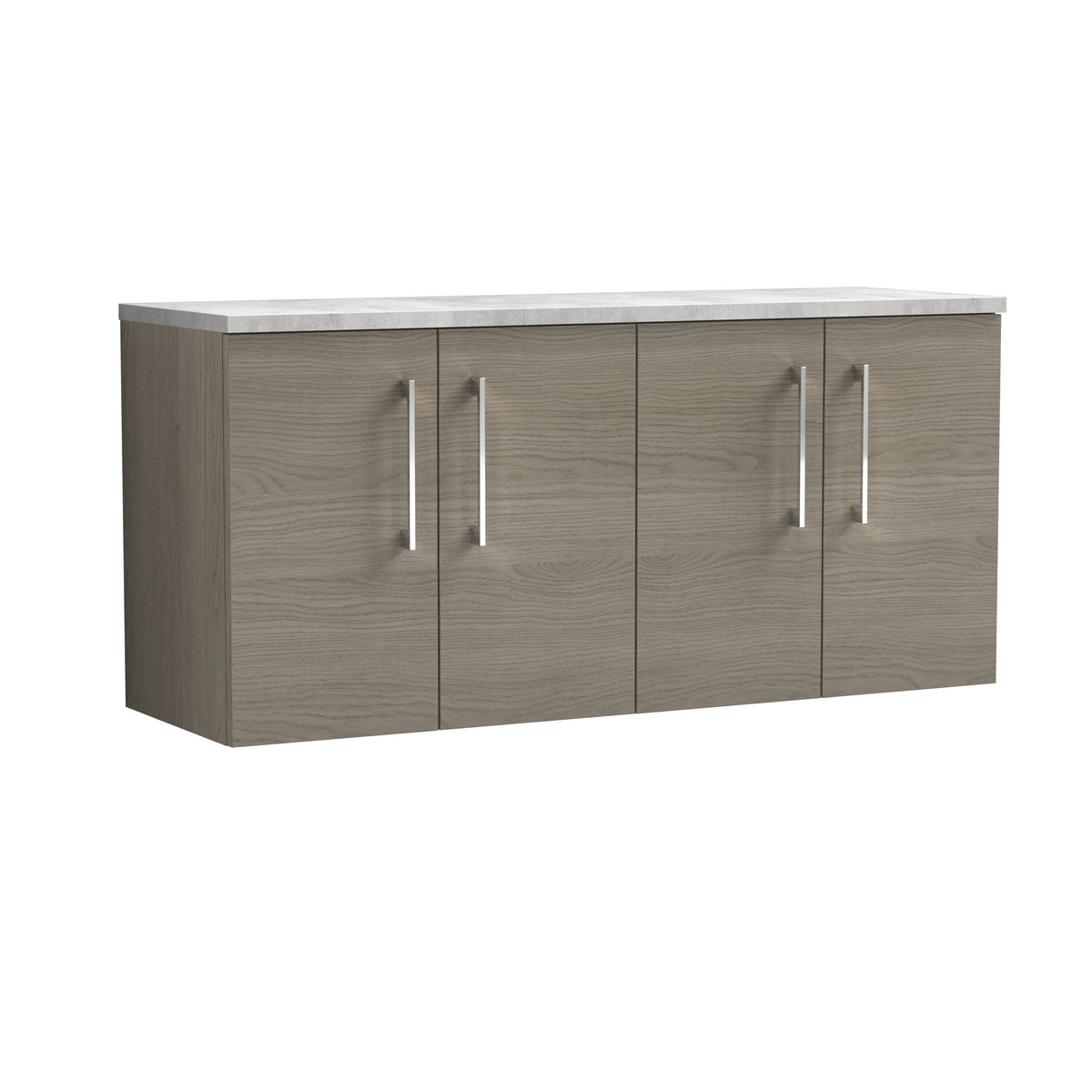 Nuie Arno 1200mm 4 Door Wall Hung Vanity Unit With Worktop, photo 5