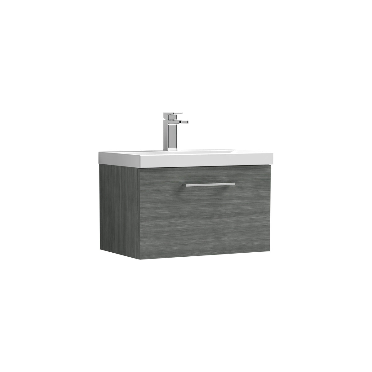 Nuie Arno 1 Drawer Wall Hung Vanity Unit With Basin – 600mm & 800mm, photo 8