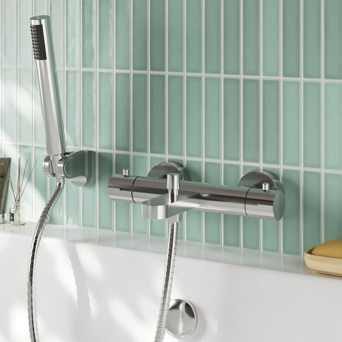 Nuie Arvan Wall Mounted Bath Shower Mixer – Chrome