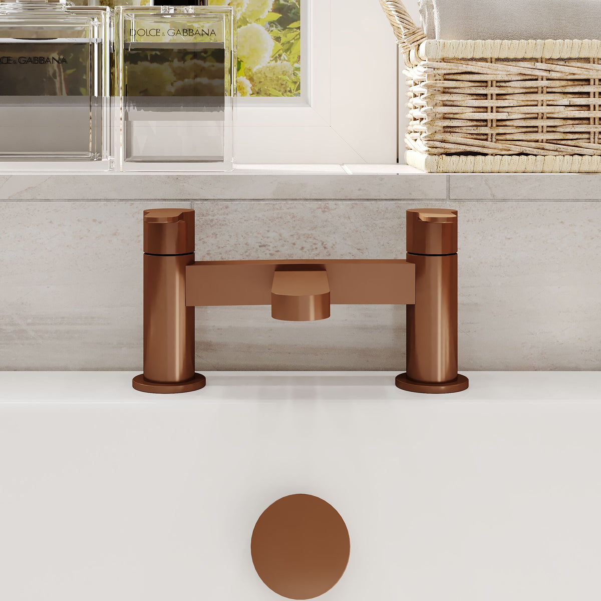 Nuie Arvan Bath Filler – Brushed Bronze