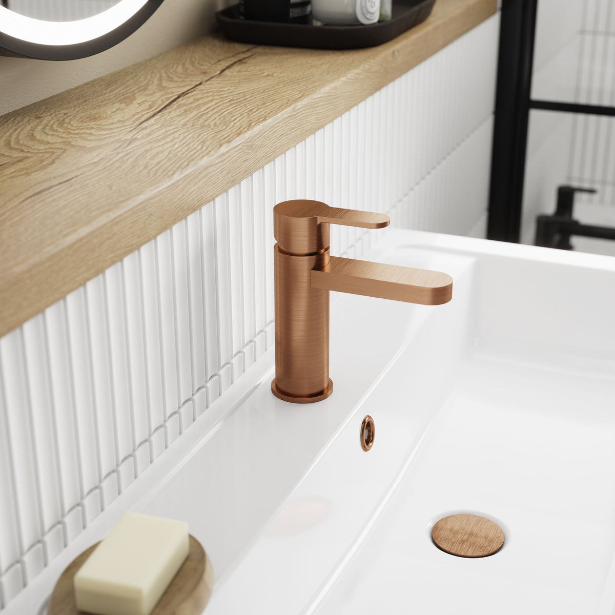 Nuie Arvan Mono Basin Mixer With Push Button Waste