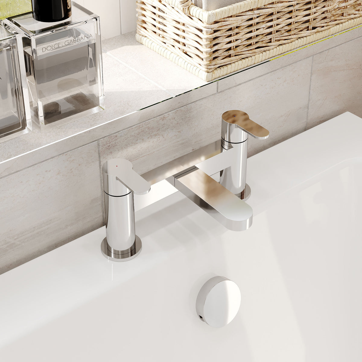 Nuie Arvan Deck Mounted Bath Filler Tap – Chrome, photo 4