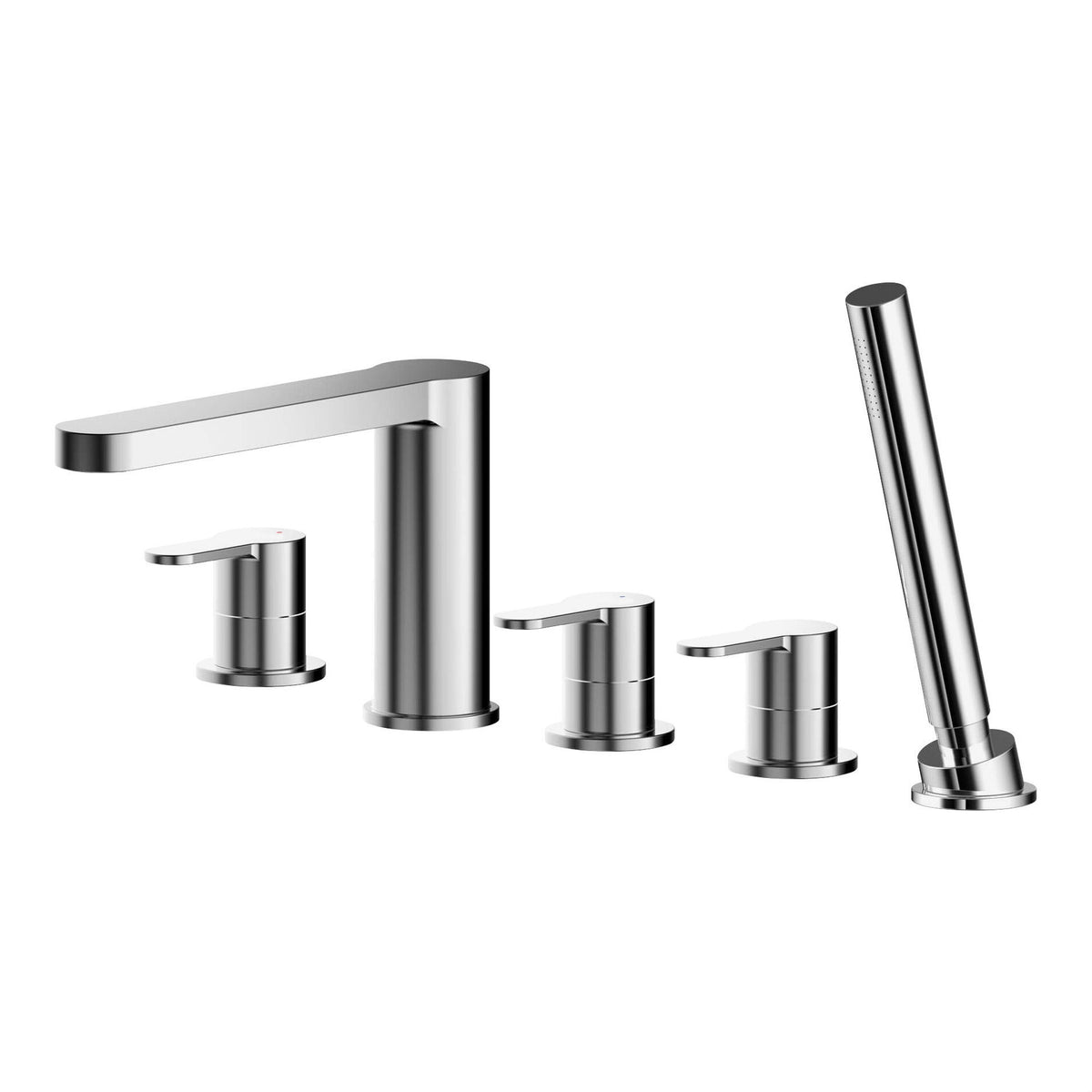 Nuie Arvan 5 Tap Hole Deck Mounted Bath Shower Mixer – Chrome, photo 2