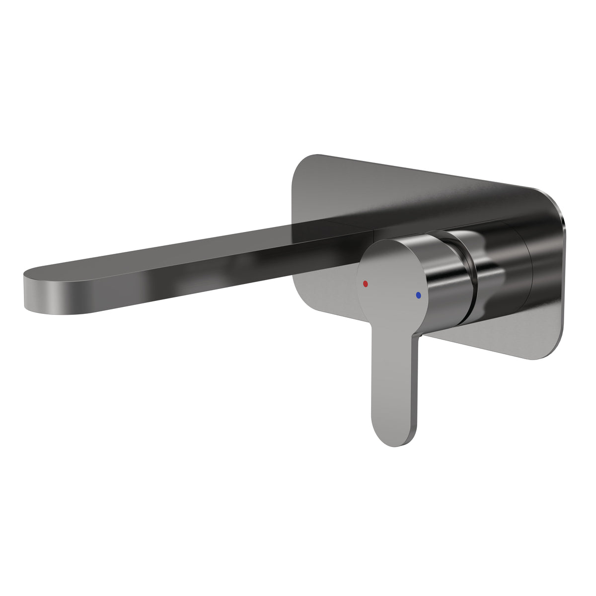 Nuie Arvan Brushed Wall Mounted 2 Tap Hole Pewter Basin Mixer – Brushed Pewter, photo 2