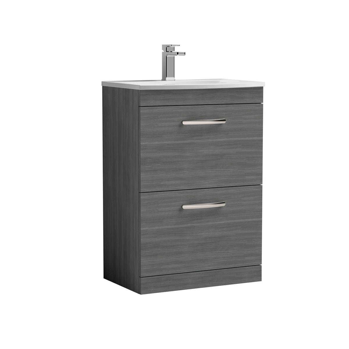 Nuie Athena 2 Drawer Floor Standing Vanity Unit With Basin – 600mm & 800mm, photo 8