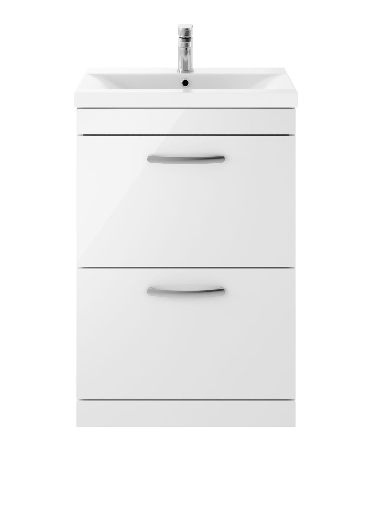 Nuie Athena 2 Drawer Floor Standing Vanity Unit With Basin – 600mm & 800mm, photo 4