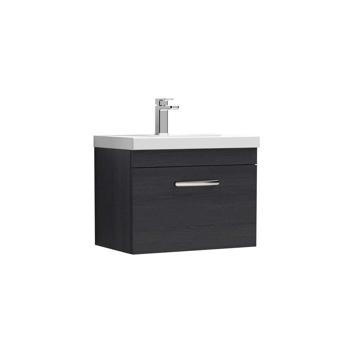 Nuie Athena 1 Drawer Wall Hung Vanity Unit With Basin – 500mm, 600mm & 800mm, photo 3