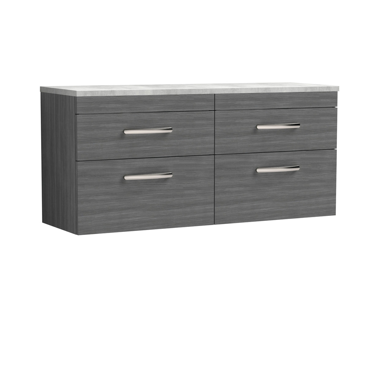 Nuie Athena 1200mm 4 Drawer Wall Hung Vanity Unit With Worktop, photo 6