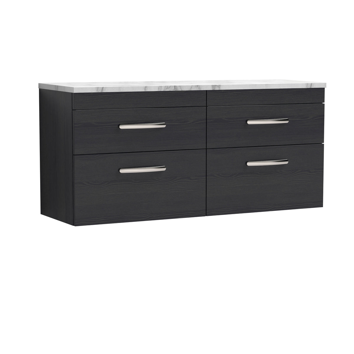 Nuie Athena 1200mm 4 Drawer Wall Hung Vanity Unit With Worktop, photo 3
