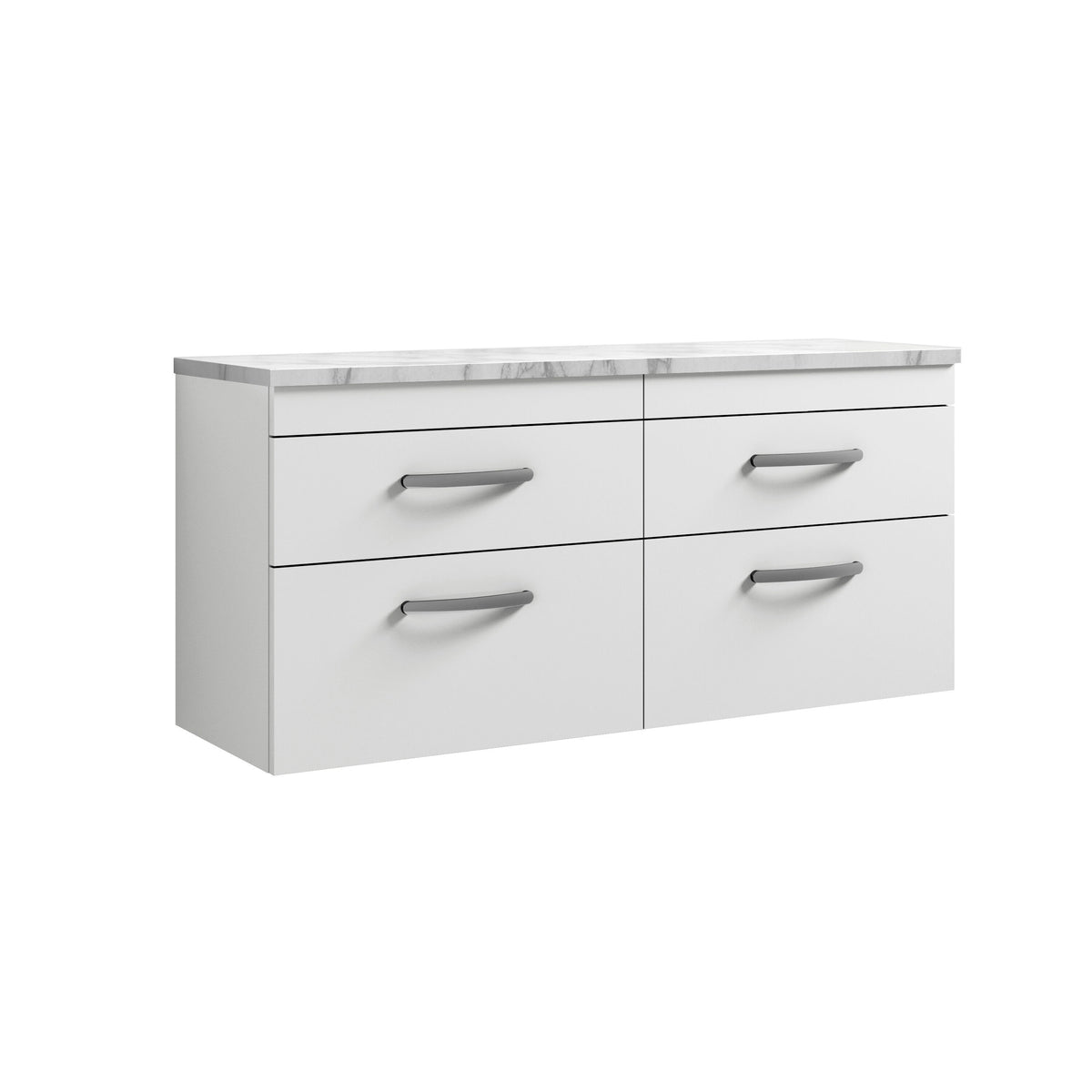 Nuie Athena 1200mm 4 Drawer Wall Hung Vanity Unit With Worktop, photo 4