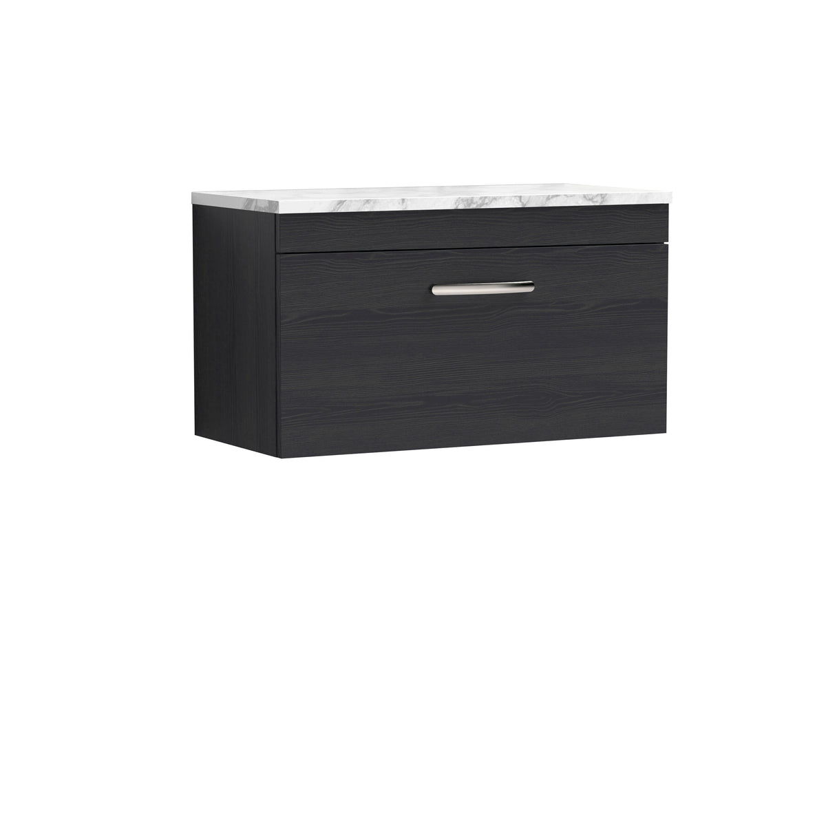 Nuie Athena 1 Drawer Wall Hung Vanity Unit With Worktop – 500mm, 600mm & 800mm, photo 3