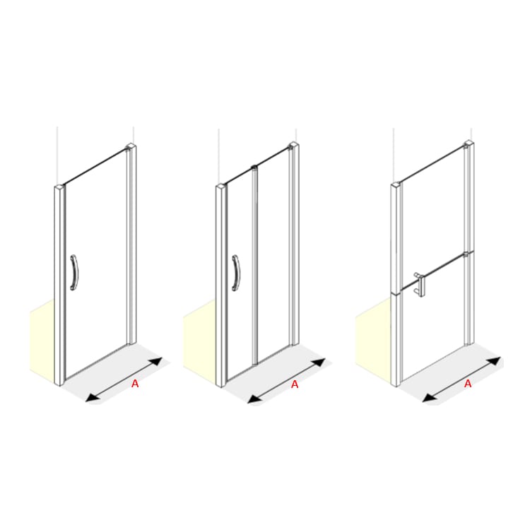 AKW Larenco Full Height Hinged Shower Door, photo 5