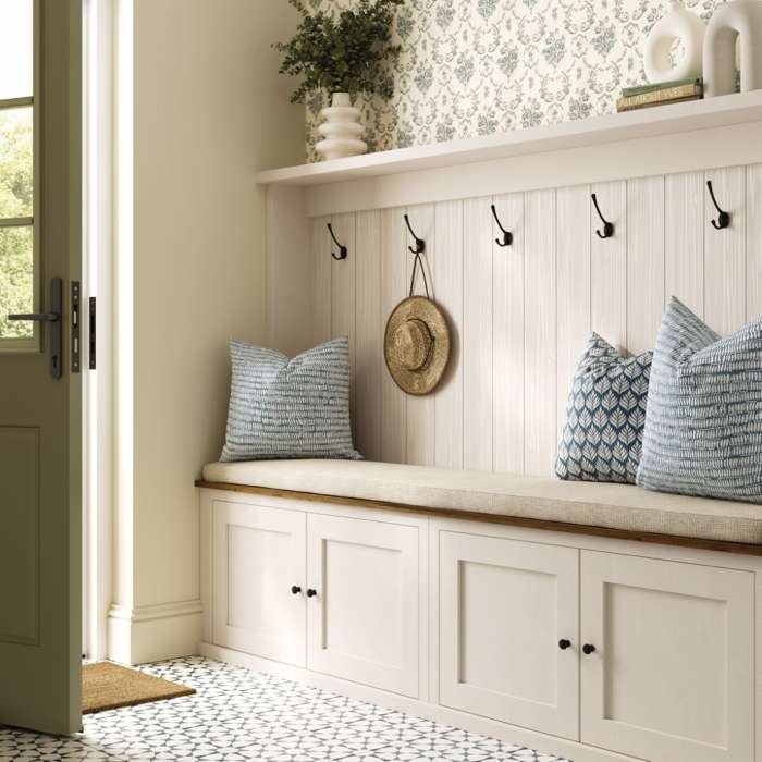 Naturepanel Grained Angora Grey Shiplap Bathroom Wall Panel, photo 4