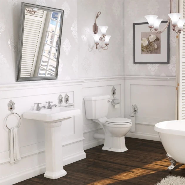 Kartell K-VIT Astley 600mm 2 Tap Hole Basin- White Gloss (POT036AS)