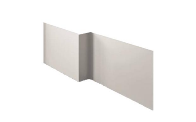 Kartell K-VIT Elite L-Shaped Shower Bath Front Panel 1800mm-White Gloss (BAT157EL)
