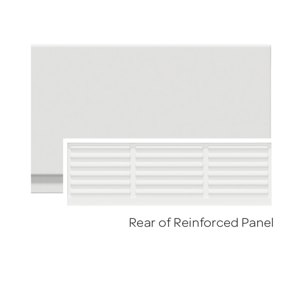 Kartell K-VIT Sonic 700mm Reinforced End Bath Panel - White Gloss (BAT246SO)