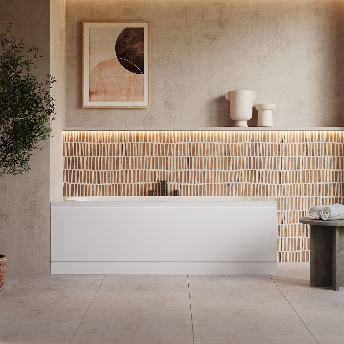 Nuie Otley Eternalite Round Double Ended Bath With Legs – 1700 x 700mm, 1700 x 750mm & 1800 x 800mm