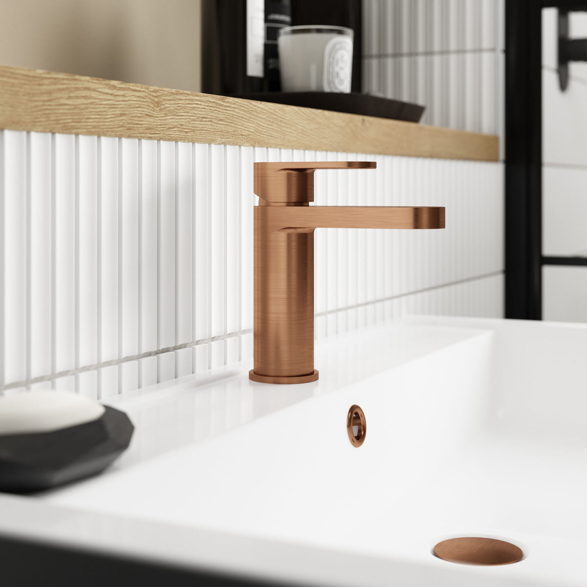 Nuie Binsey Mono Basin Mixer With Push Button Waste