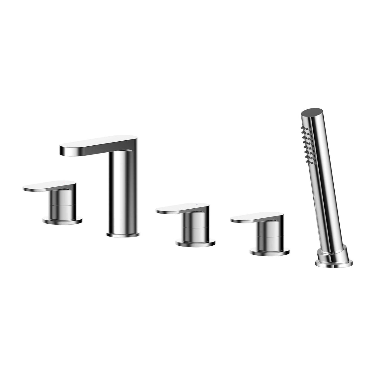 Nuie Binsey 5 Tap Hole Deck Mounted Bath Shower Mixer – Chrome, photo 2