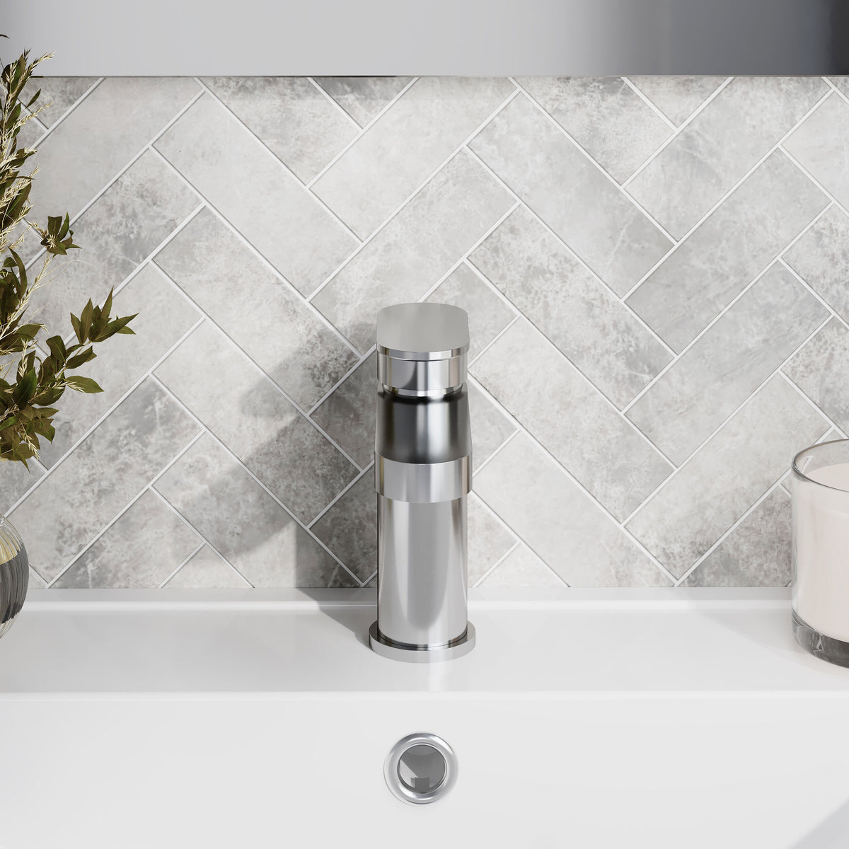 Nuie Binsey Mono Basin Mixer With Push Button Waste – Chrome
