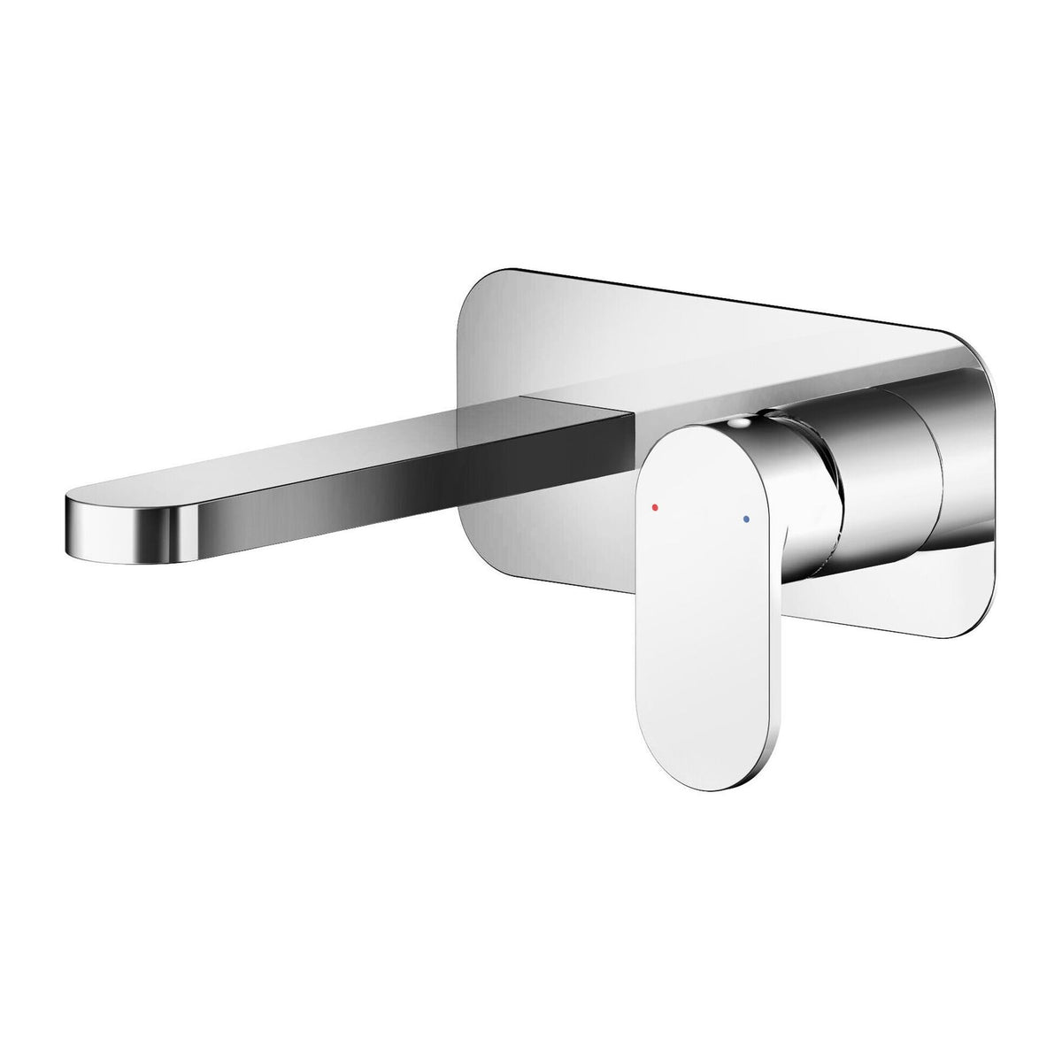 Nuie Binsey 2 Tap Hole Wall Mounted Basin Mixer With Plate – Chrome or Brushed Pewter, photo 2