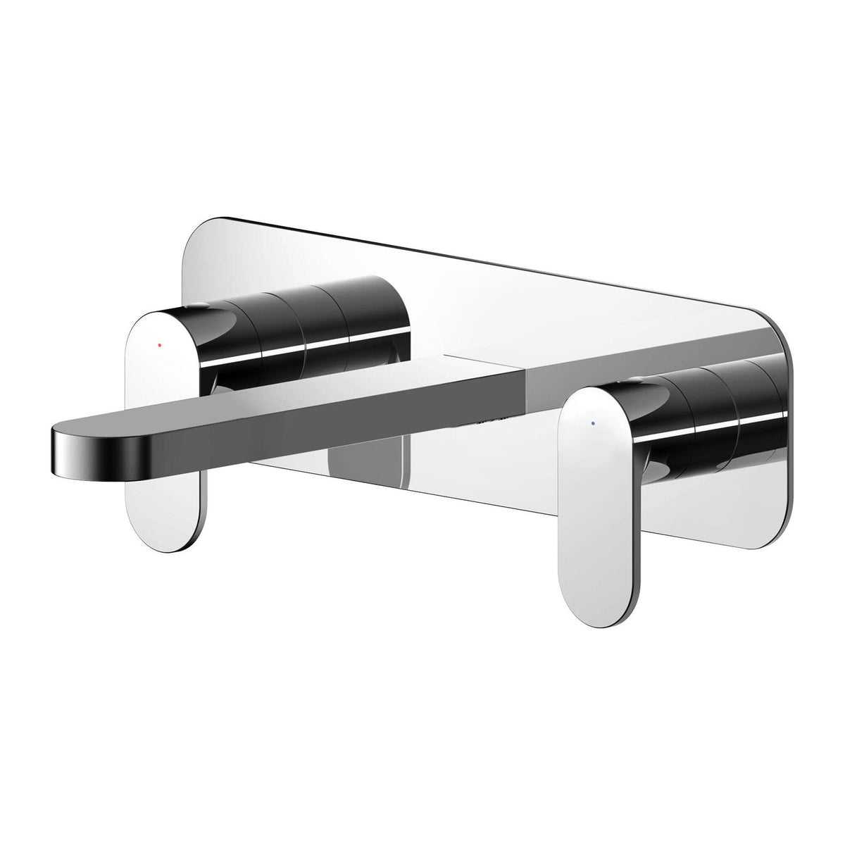 Nuie Binsey 3 Tap Hole Wall Mounted Basin Mixer With Plate – Chrome, photo 2
