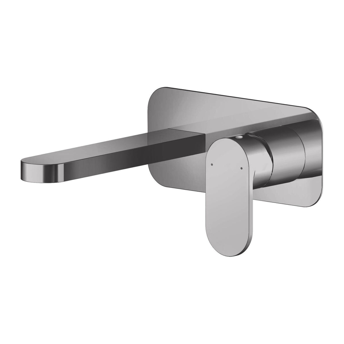 Nuie Binsey 2 Tap Hole Wall Mounted Basin Mixer With Plate – Chrome or Brushed Pewter, photo 3