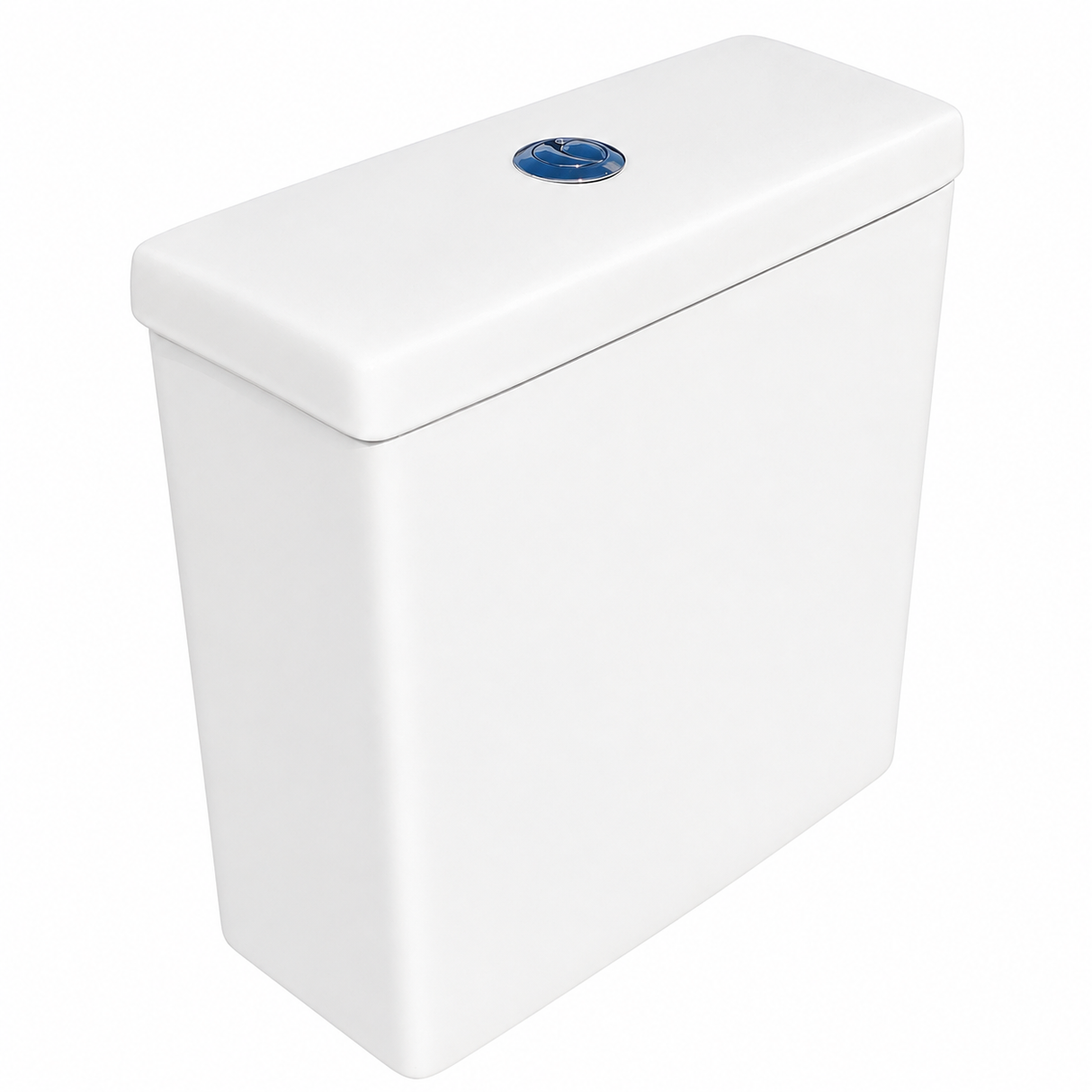 Kartell K-VIT Bijoux close coupled cistern in gloss white with dual flush, product code BJX-CIS