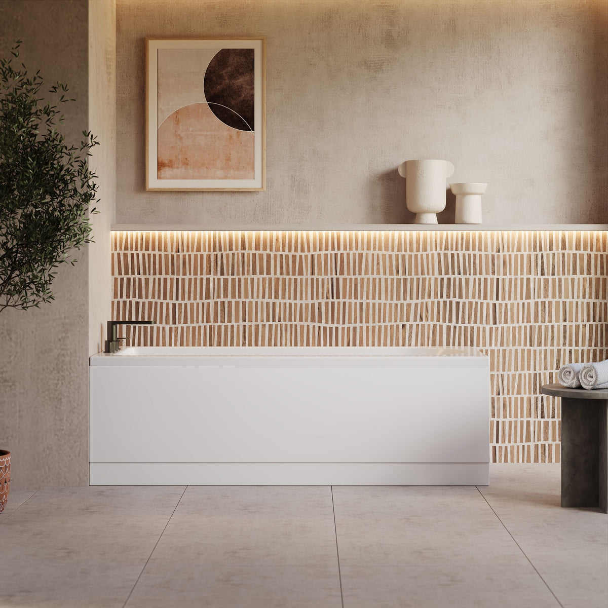Nuie Barmby Eternalite Round Single Ended Bath With Legs – 1700 x 700mm, 1700 x 750mm & 1800 x 800mm