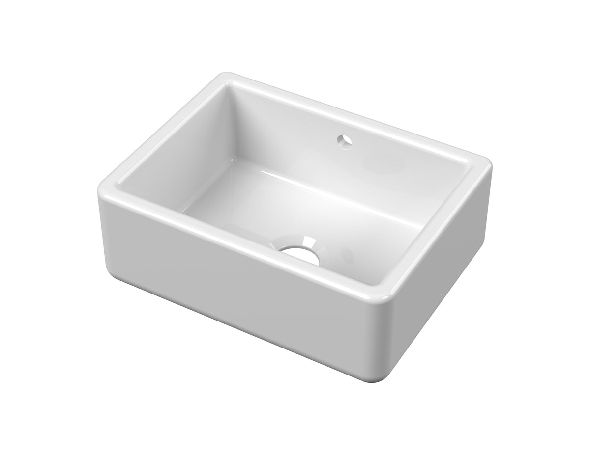 Nuie Fireclay Single Bowl Traditional Thick Walled Butler Sink – 595 x 450mm & 795 x 500mm, photo 2