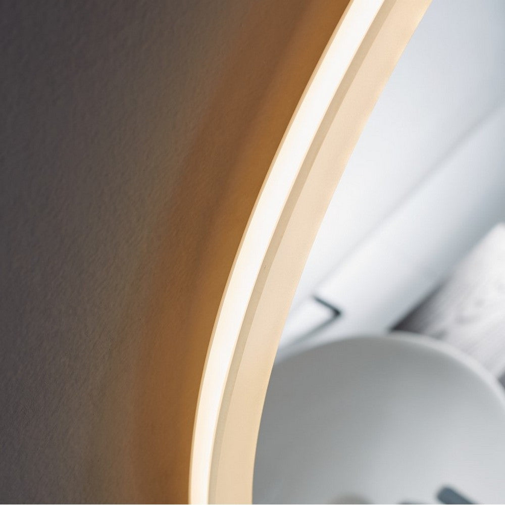 Kartell K-VIT Burleigh 800mm Round Mirror with White Acrylic Edge (BUW80)