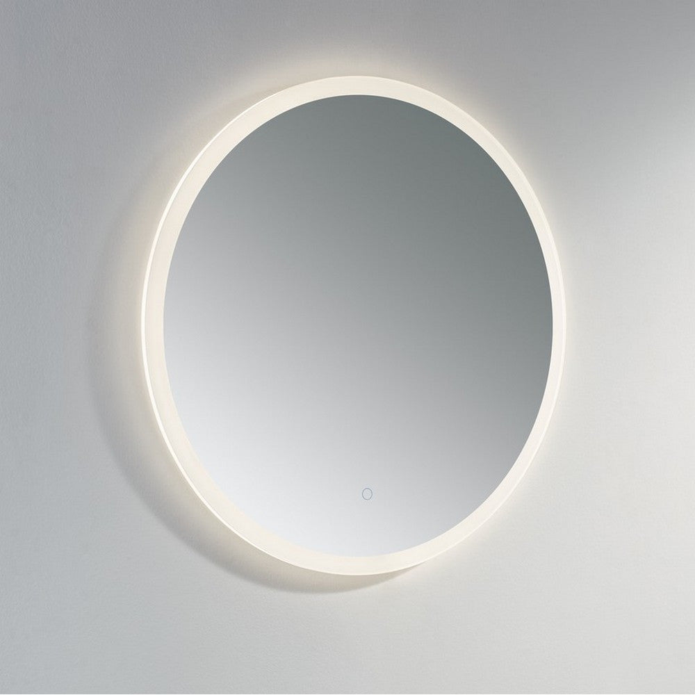 Kartell K-VIT Burleigh 800mm Round Mirror with White Acrylic Edge (BUW80)