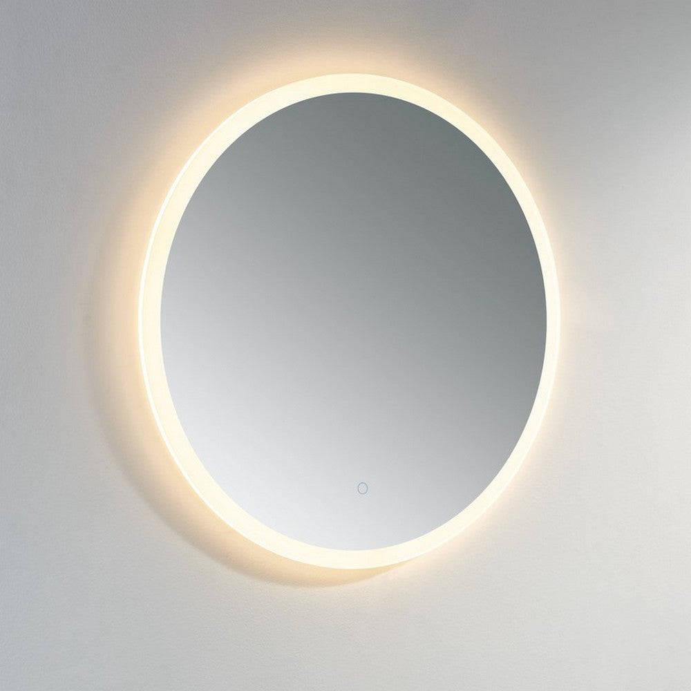 Kartell K-VIT Burleigh 800mm Round Mirror with White Acrylic Edge (BUW80)