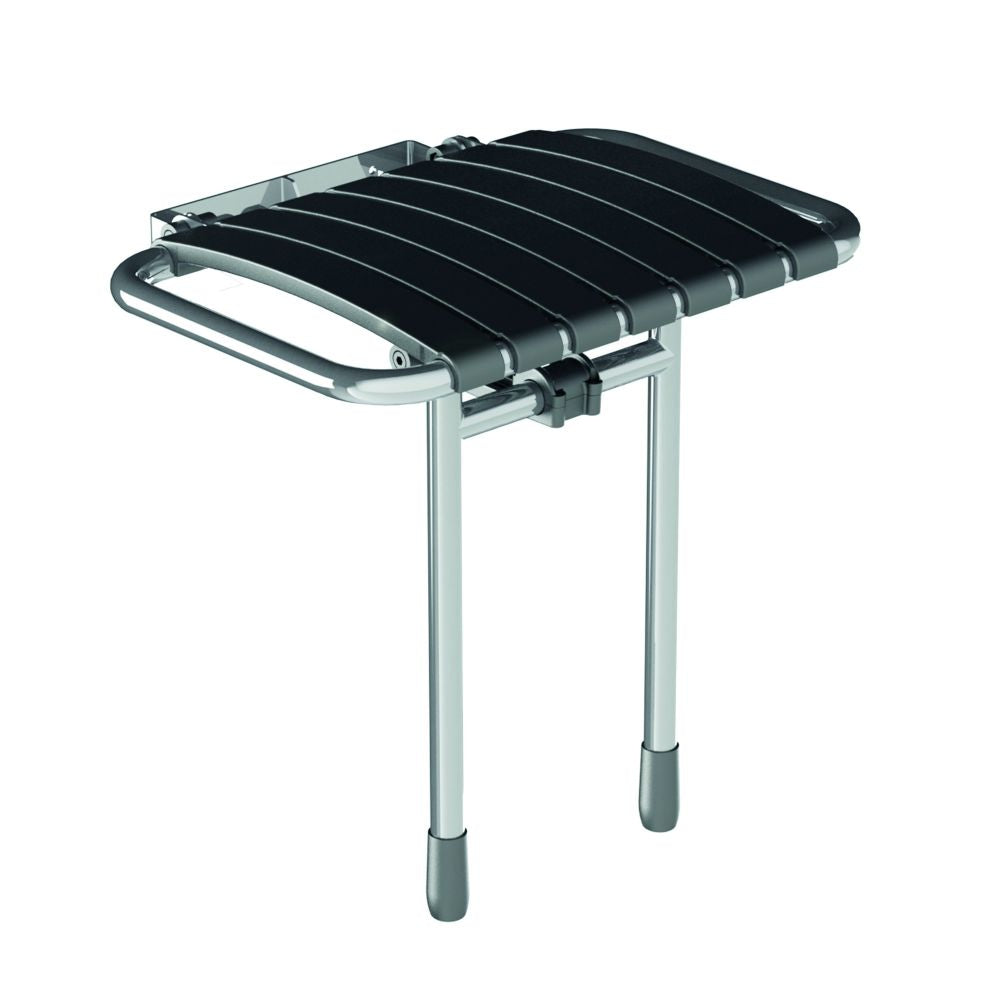 AKW Bama Slatted Shower Seat – Fold Up, Hanging or Stool, Grey or White, photo 3