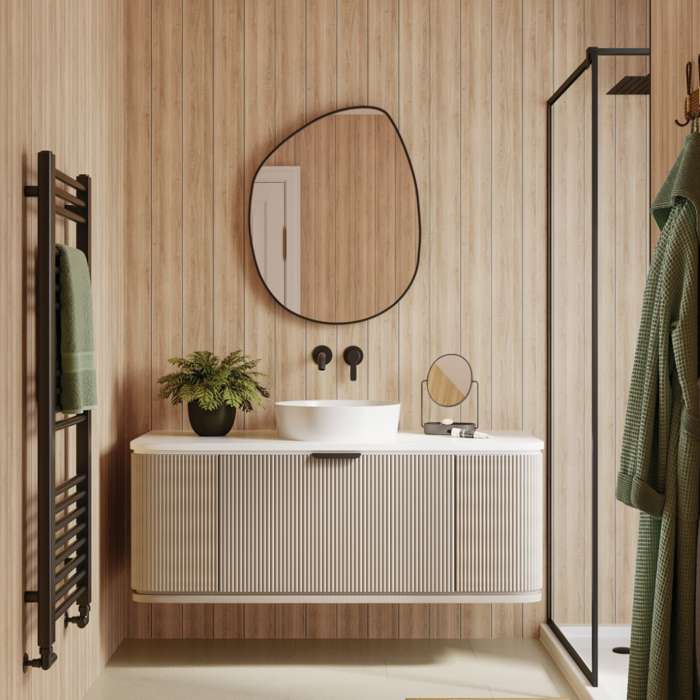 Naturepanel Bleached Cuneo Oak Shiplap Bathroom Wall Panel, photo 2
