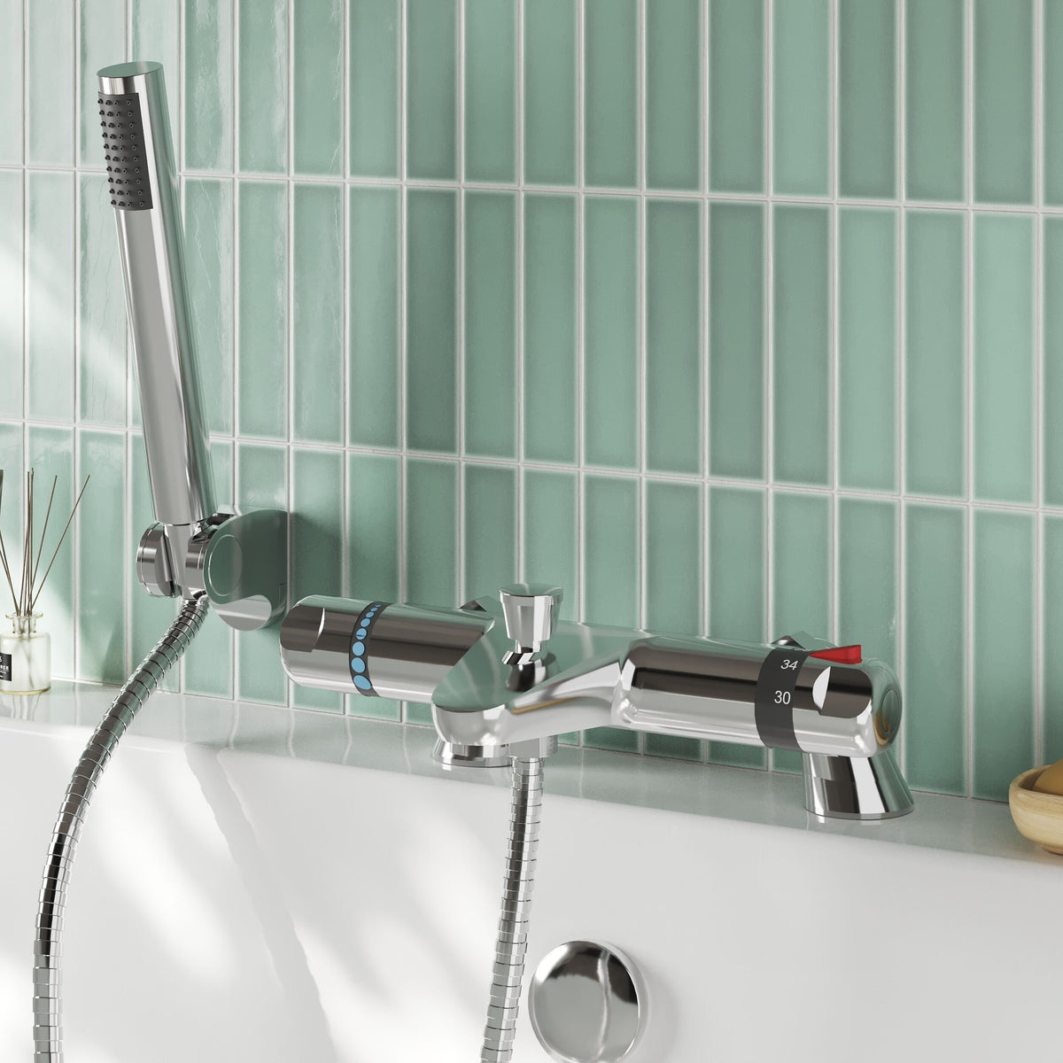Nuie Thermostatic Bath Shower Mixer – Chrome