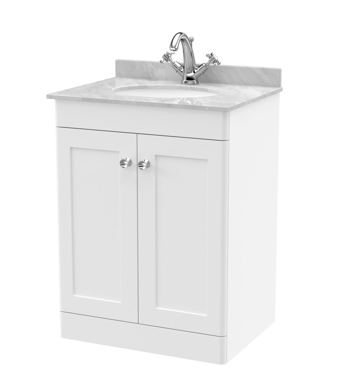 Nuie Classique 2 Door Floor Standing Vanity Unit With Basin – 500mm, 600mm & 800mm, photo 14