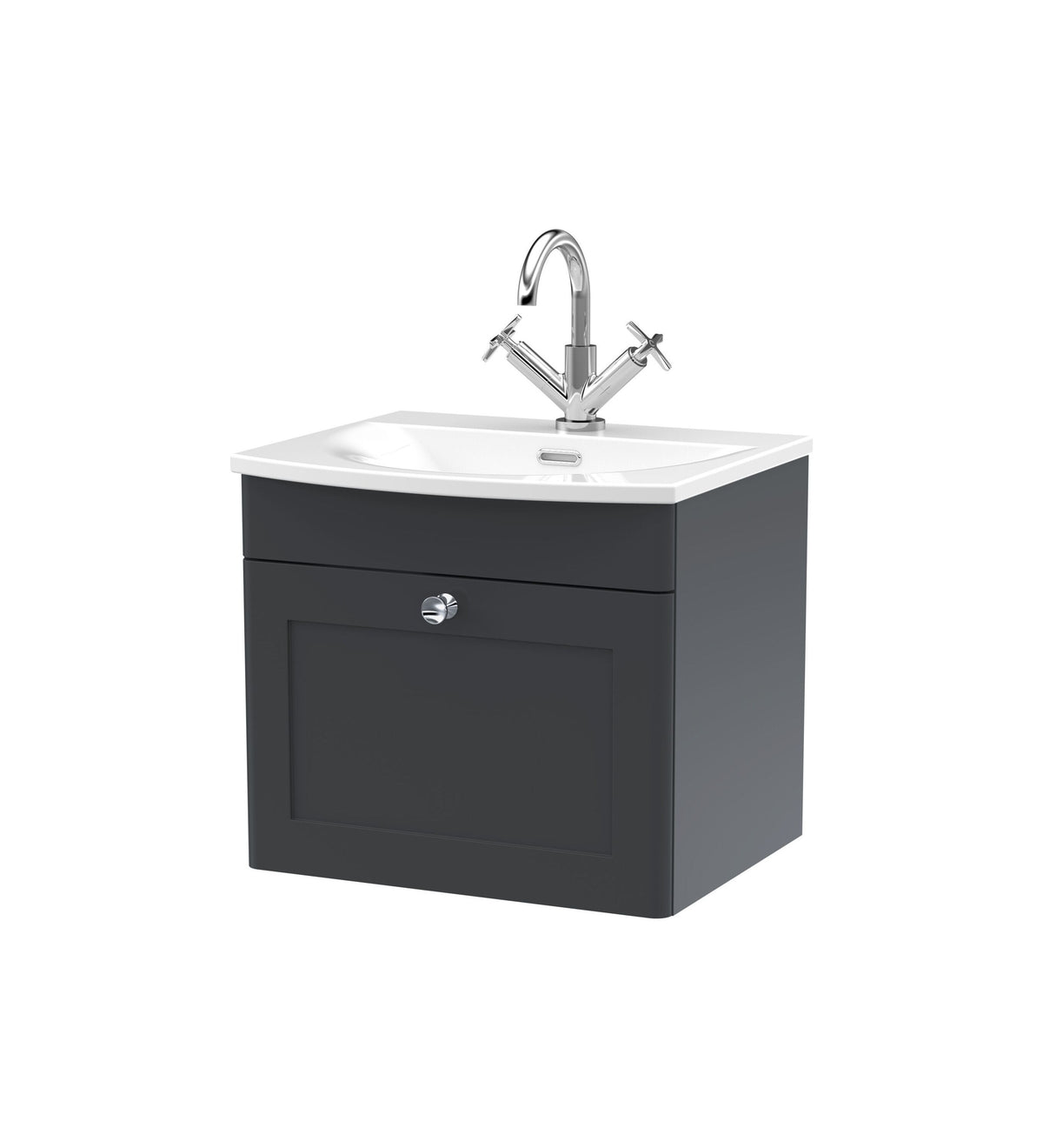 Nuie Classique 1 Drawer Wall Hung Vanity Unit With Basin – 500mm, 600mm & 800mm, photo 8