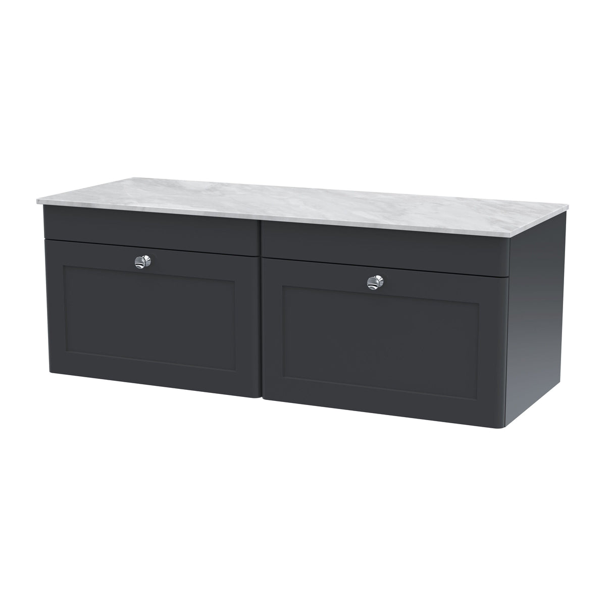 Nuie Classique 1200mm 2 Drawer Wall Hung Vanity Unit With Worktop, photo 7