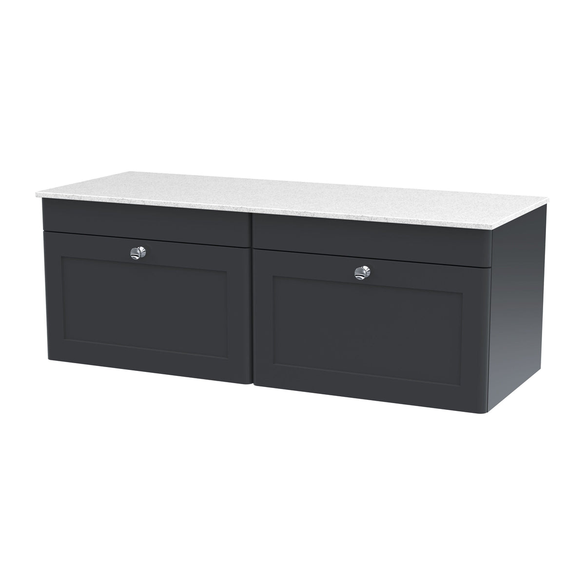 Nuie Classique 1200mm 2 Drawer Wall Hung Vanity Unit With Worktop, photo 2